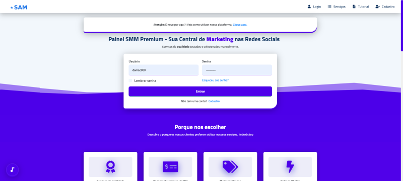 TEMA SIMPLIFY ROXO- APENAS PAINEL SAM SMM V2 - SOMENTE TEMA